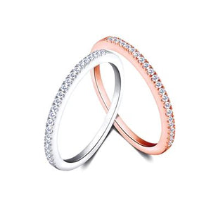 PAVE BAND STERLING SILVER RING
