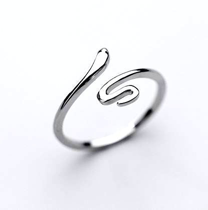 SNAKE STERLING SILVER RING