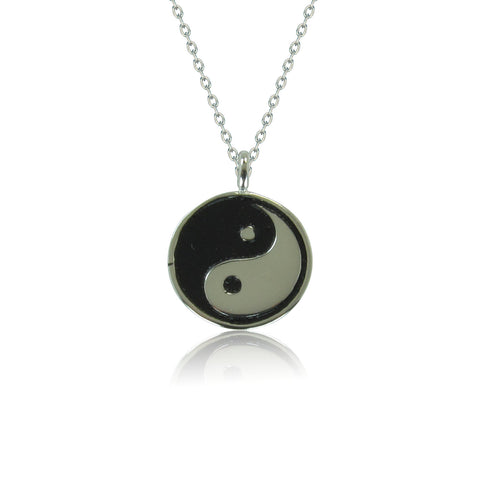 TAIJI DISC STERLING SILVER NECKLACE