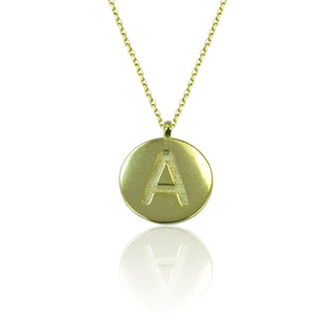 INITIAL PENDANT STERLING SILVER NECKLACE