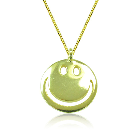 HAPPY FACE STERLING SILVER NECKLACE