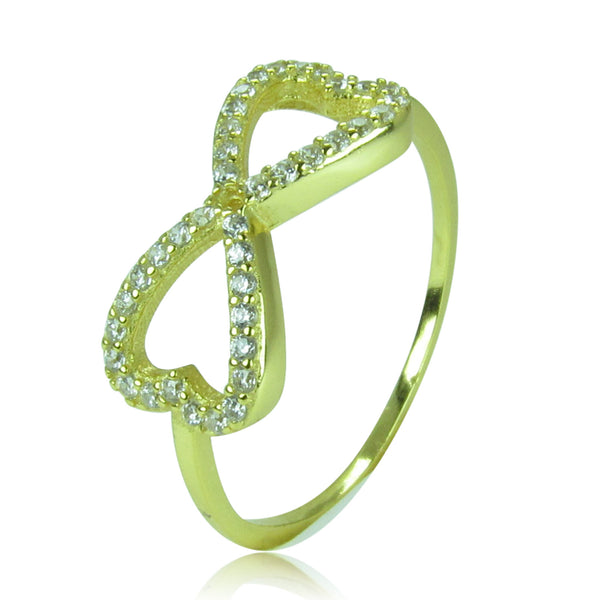 HEART TO HEART INFINITY PAVE CZ STERLING SILVER RING