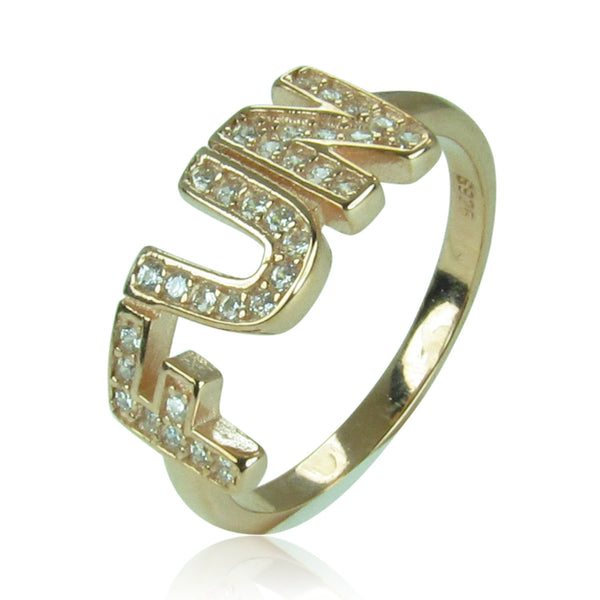 FUN PAVE CZ STERLING SILVER RING