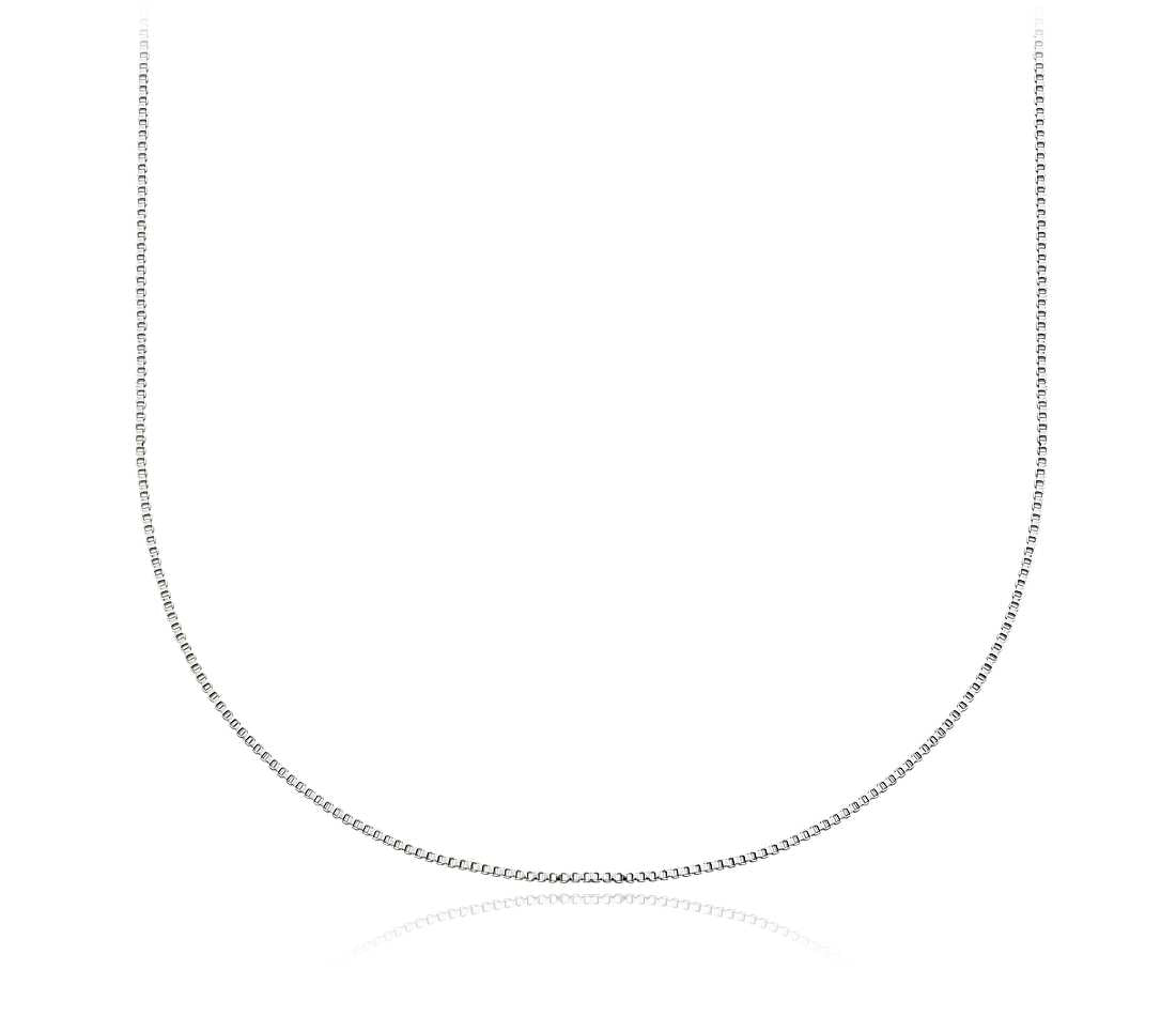 STERLING SILVER BOX CHAIN NECKLACE