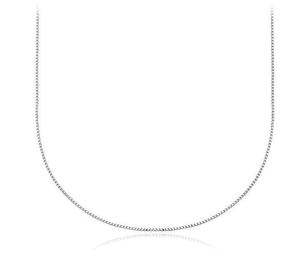 STERLING SILVER BOX CHAIN NECKLACE