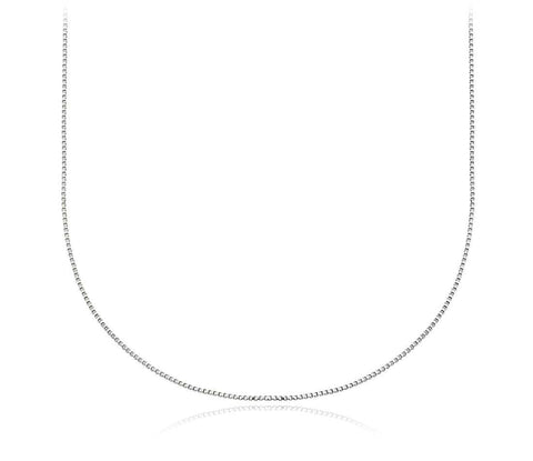 STERLING SILVER BOX CHAIN NECKLACE