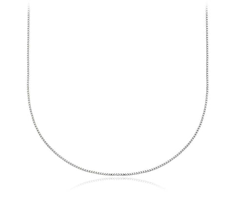 STERLING SILVER BOX CHAIN NECKLACE