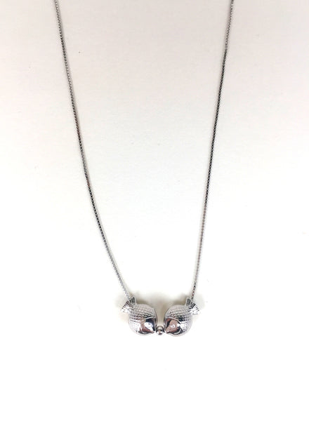 KISSING FISH STERLING SILVER NECKLACE