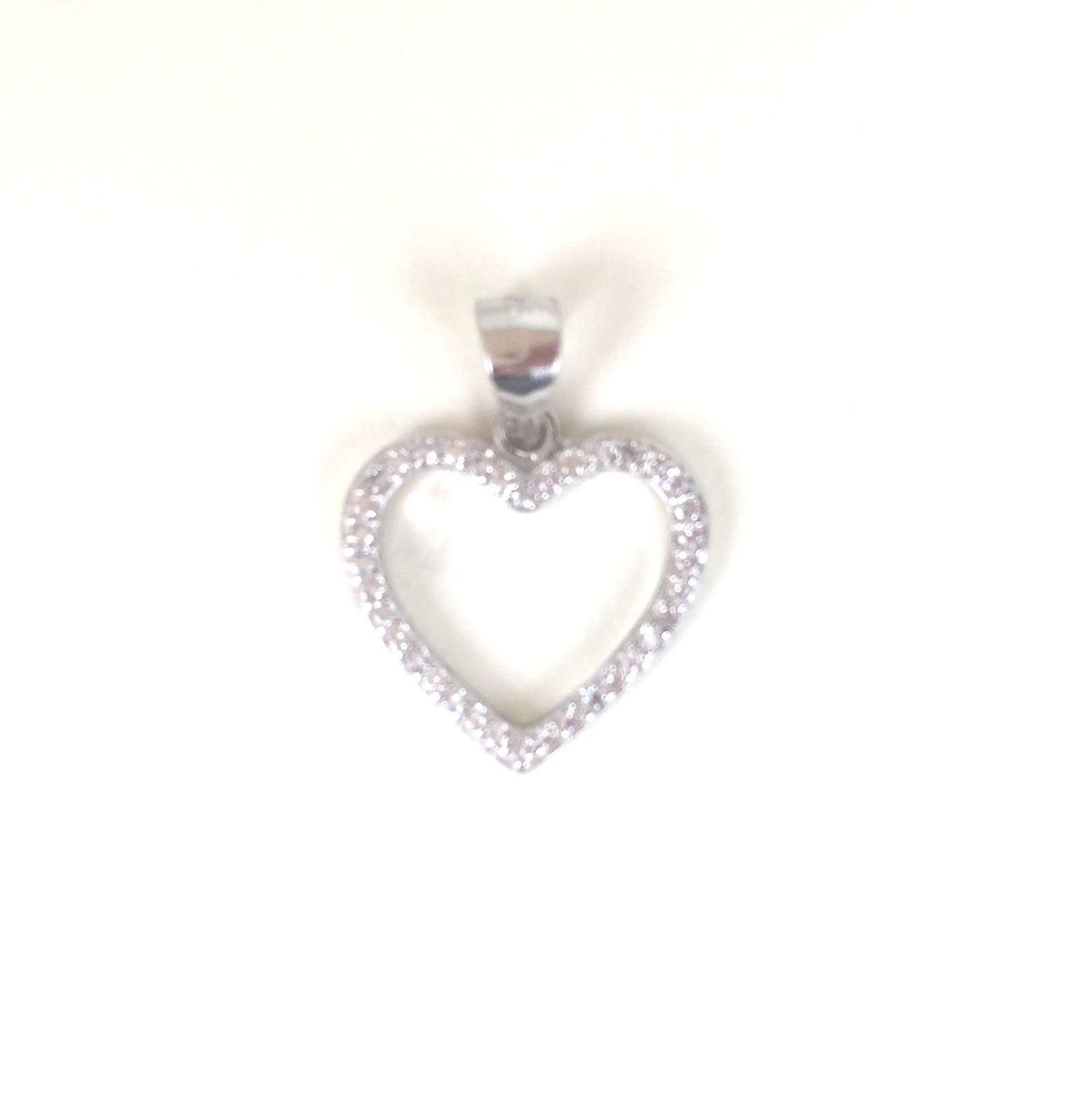 HEART PAVE CZ STERLING SILVER PENDANT