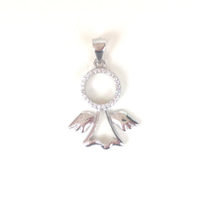 ANGEL PAVE CZ STERLING SILVER PENDANT