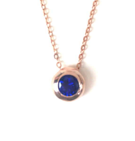 ROSE GOLD CRYSTAL BUBBLE STERLING SILVER NECKLACE
