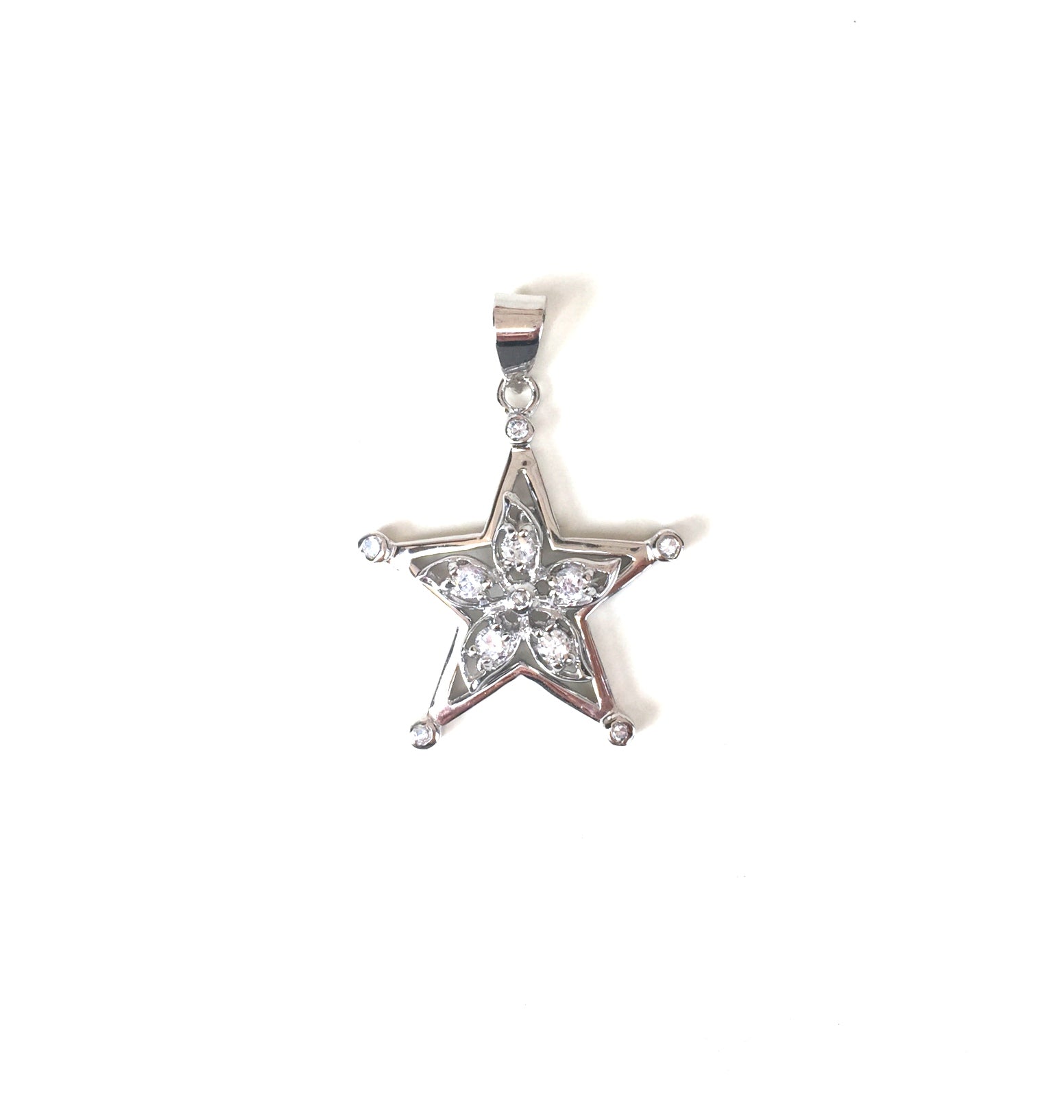 SPARKLING STAR STERLING SILVER PENDANT