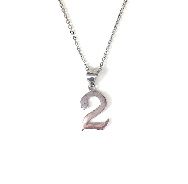 NUMBERS STERLING SILVER NECKLACE