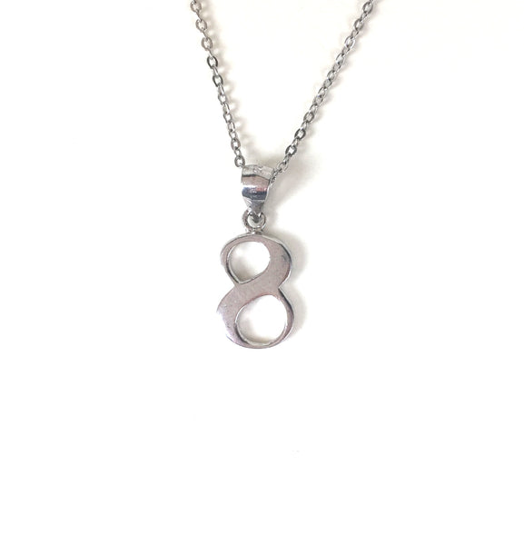 NUMBERS STERLING SILVER NECKLACE
