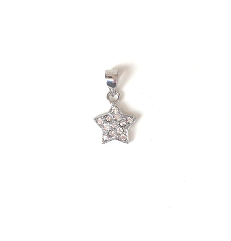 SMALL SPARKLING STAR PAVE CZ STERLING SILVER PENDANT