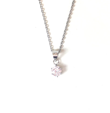 MINI SIX-CLAW STONE STERLING SILVER NECKLACE