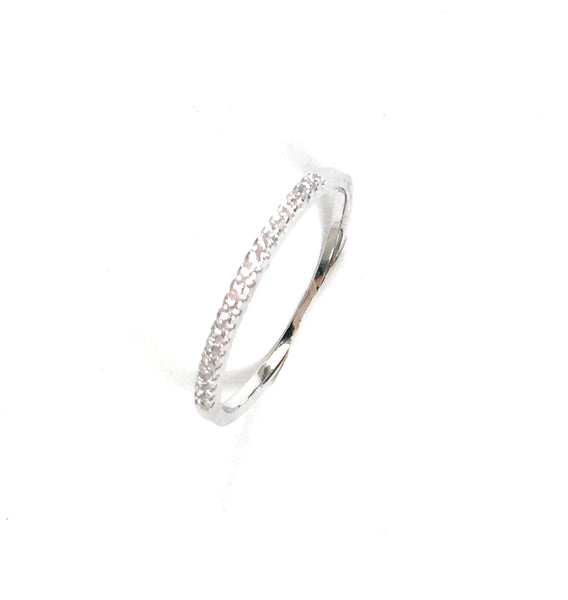 PAVE BAND STERLING SILVER RING