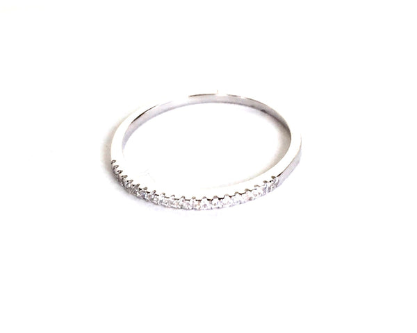 PAVE BAND STERLING SILVER RING