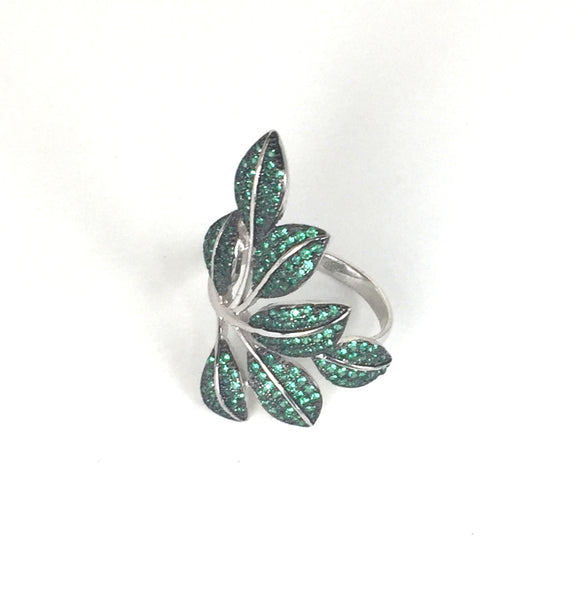 LEAVES STERLING SILVER RING