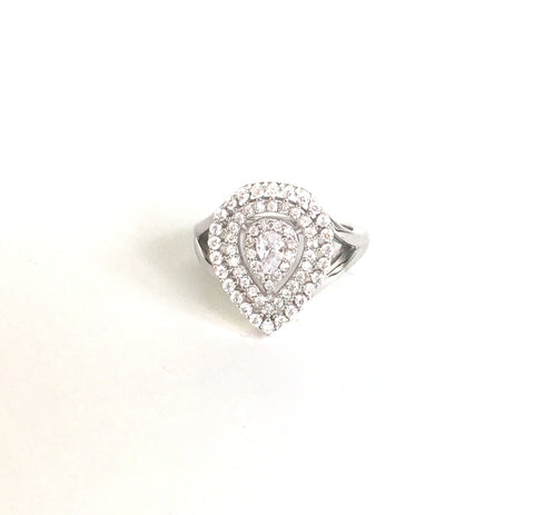 HEART IN HEART STERLING SILVER RING