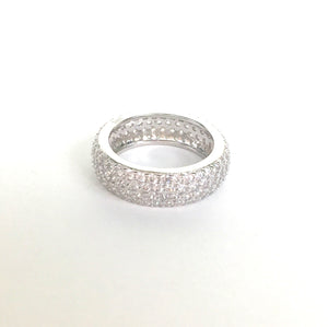 SPARKLING BAND STERLING SILVER RING