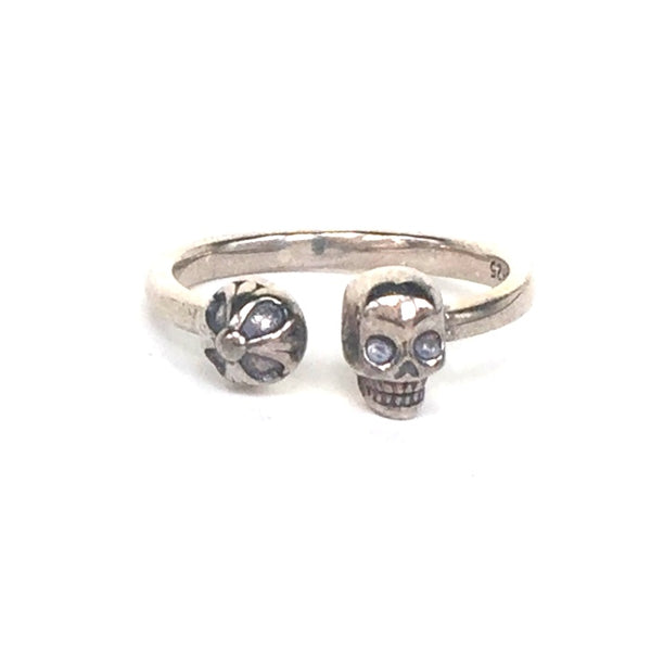 SKULL OXIDIZED STERLING SILVER RING