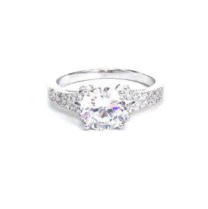 SPARKLING CLASSIC II PAVE CZ STERLING SILVER RING