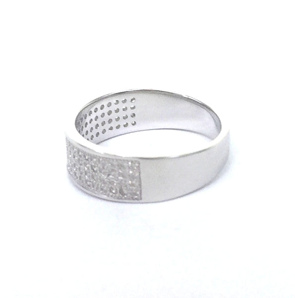 SPARKLING BAND 6MM PAVE CZ STERLING SILVER RING