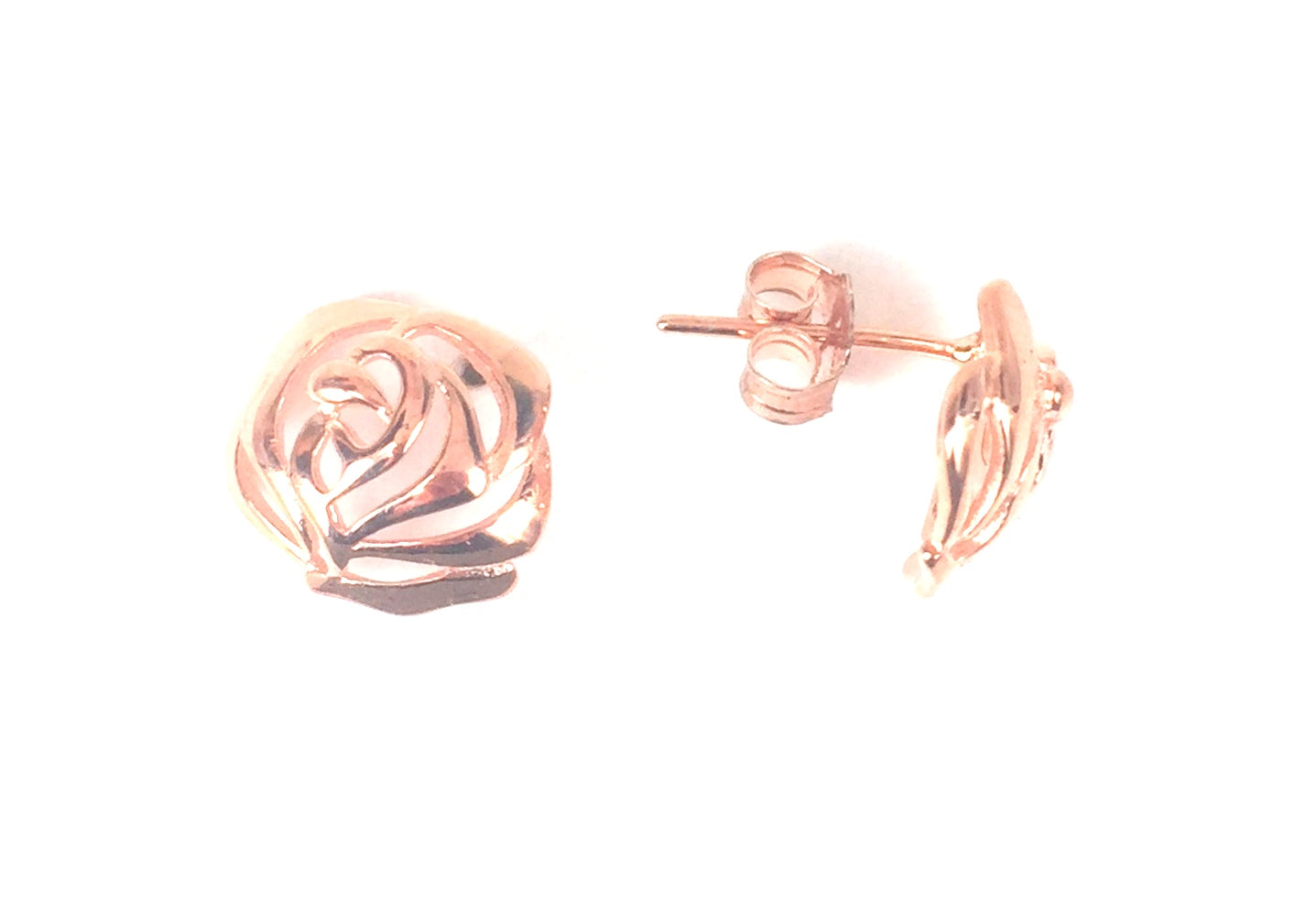 ROSE STERLING SILVER STUD EARRINGS