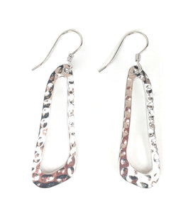 SIMPLE CRAFTED DANGLING STERLING SILVER EARRINGS