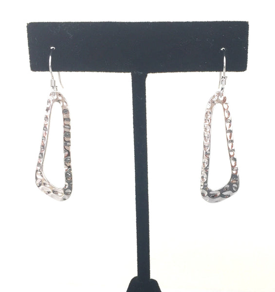 SIMPLE CRAFTED DANGLING STERLING SILVER EARRINGS