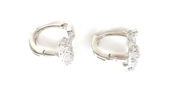 CHEERY PAVE CZ STERLING SILVER EARRINGS