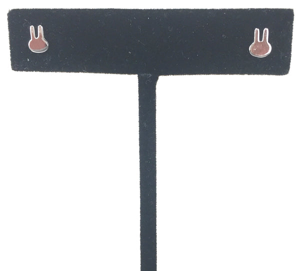 PETITE RABBIT STUD STERLING SILVER EARRINGS