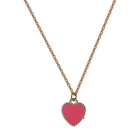 PINK HEART STERLING SILVER NECKLACE