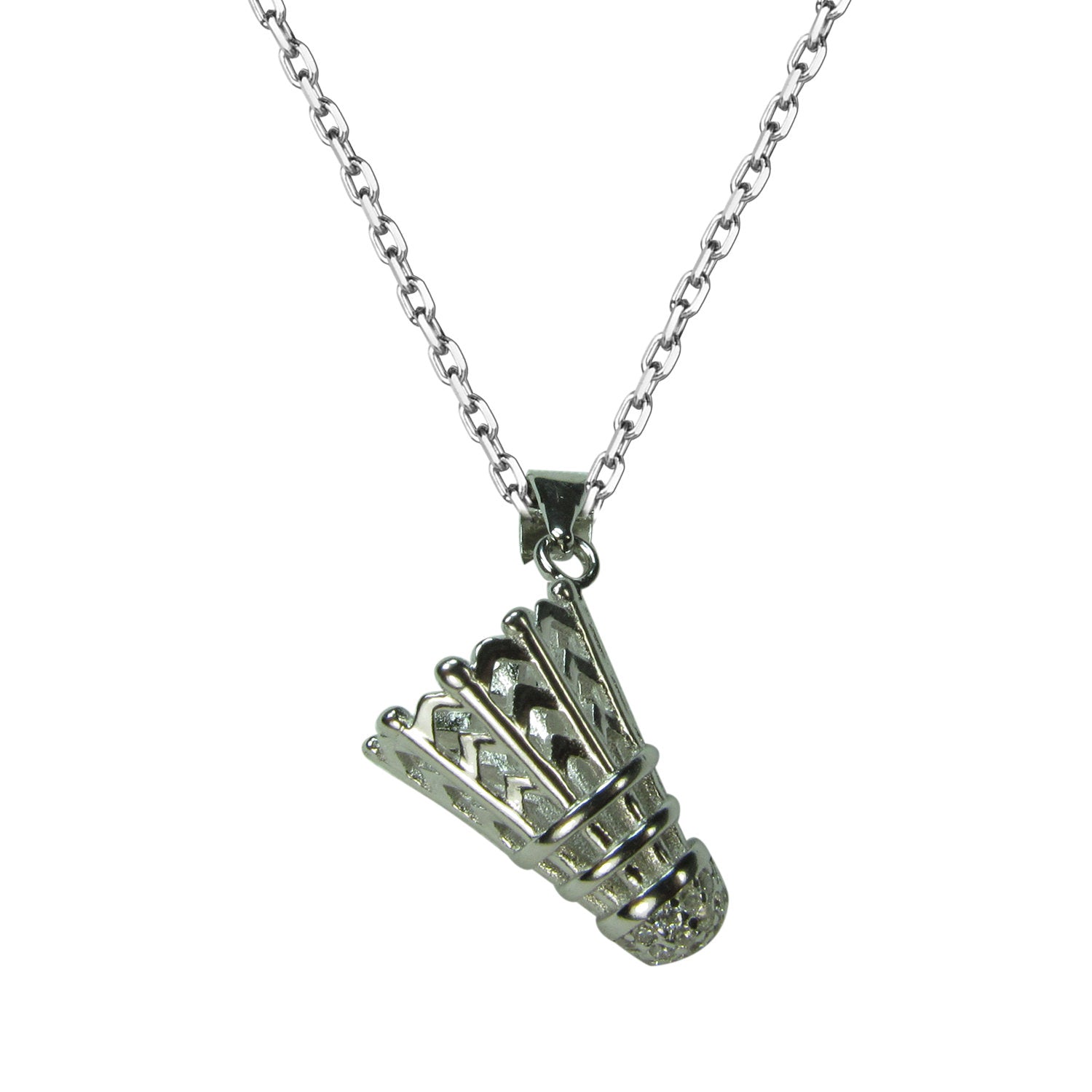 BADMINTON PAVE CZ STERLING SILVER NECKLACE