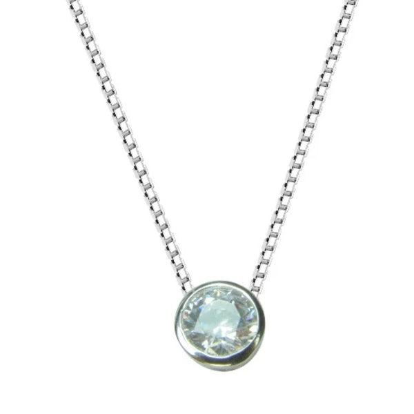 BIRTHSTONE STERLING SILVER NECKLACE