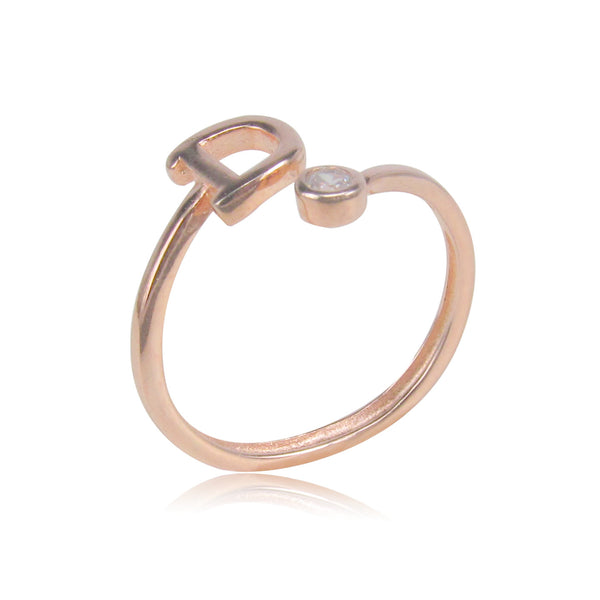INITIAL STERLING SILVER RING