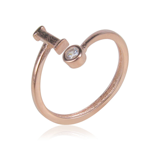 INITIAL STERLING SILVER RING