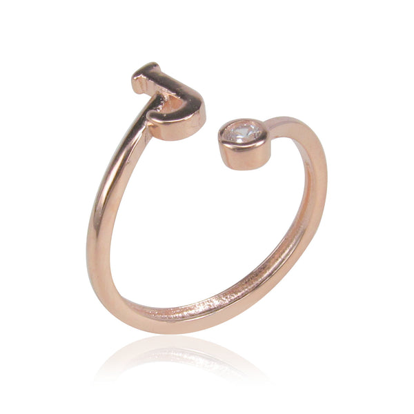 INITIAL STERLING SILVER RING