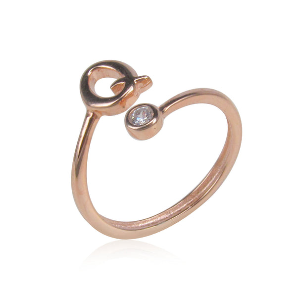 INITIAL STERLING SILVER RING