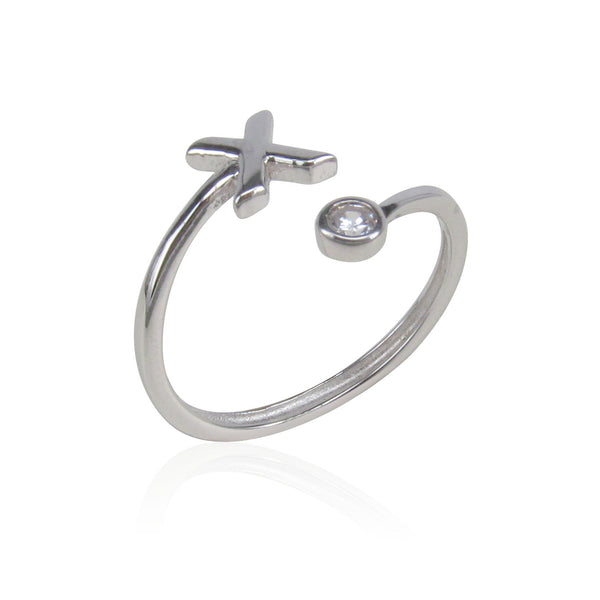 INITIAL STERLING SILVER RING