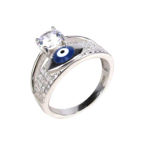 EVIL EYE STERLING SILVER RING