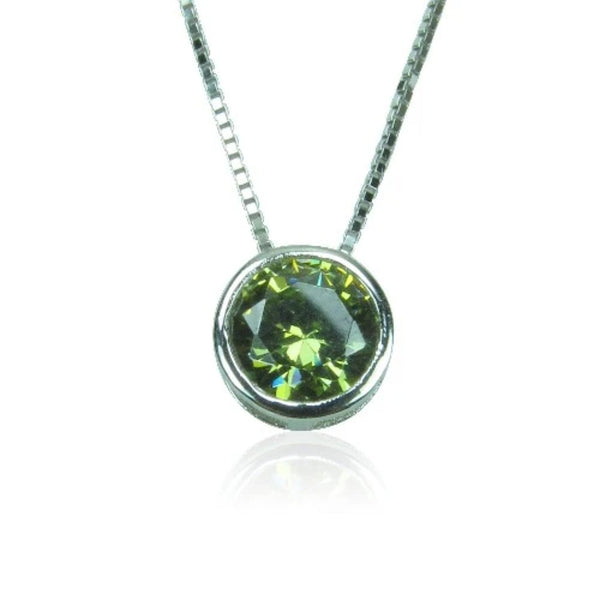 BIRTHSTONE STERLING SILVER NECKLACE