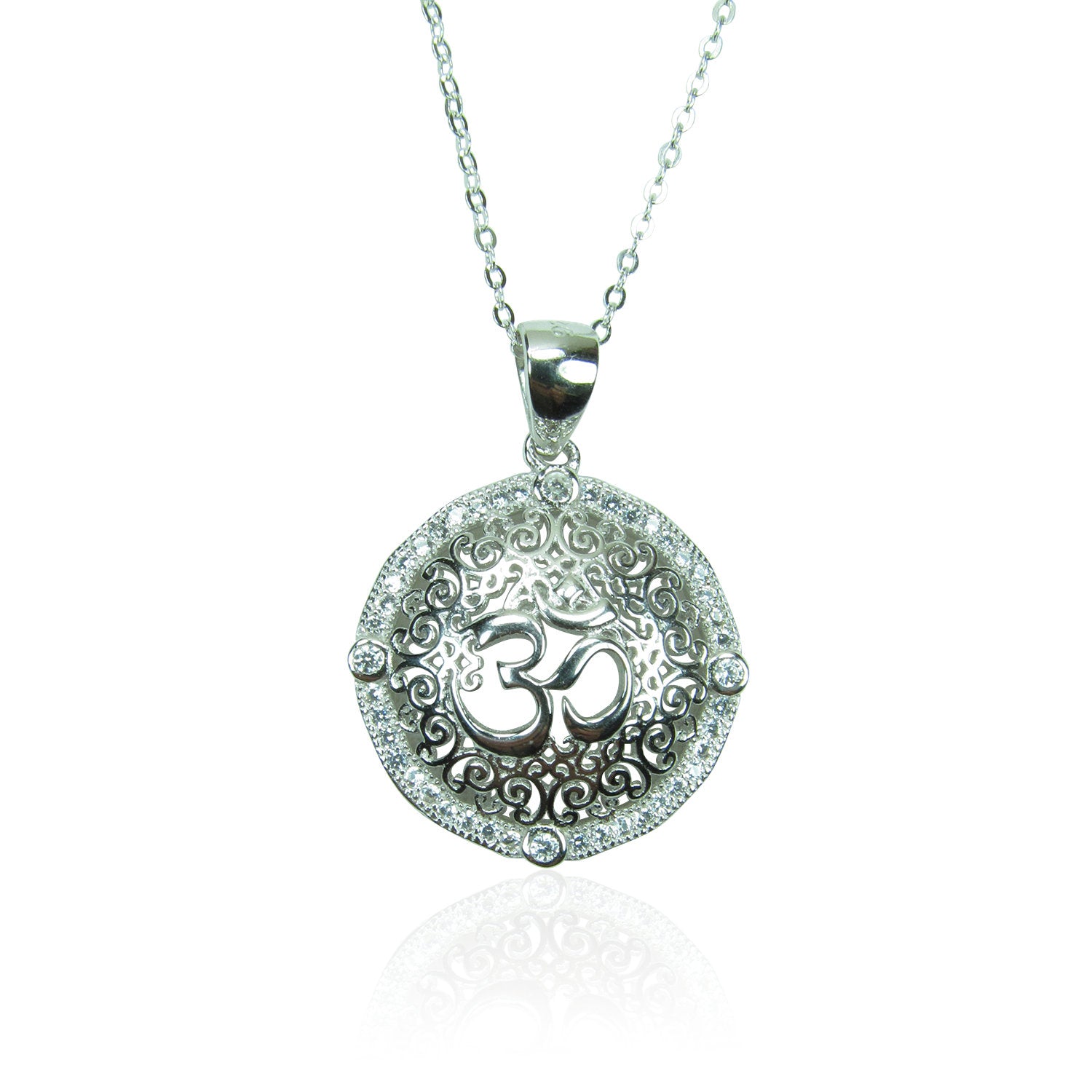 ELEGANT OM STERLING SILVER NECKLACE