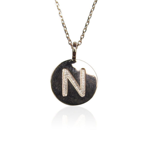 INITIAL PENDANT STERLING SILVER NECKLACE